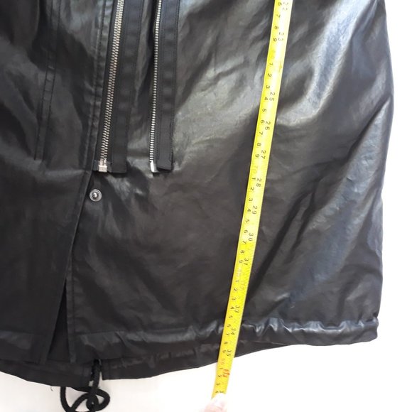VERA WANG Laura Hooded Waxed Long Anorak Sz XS - Picture 11 of 16